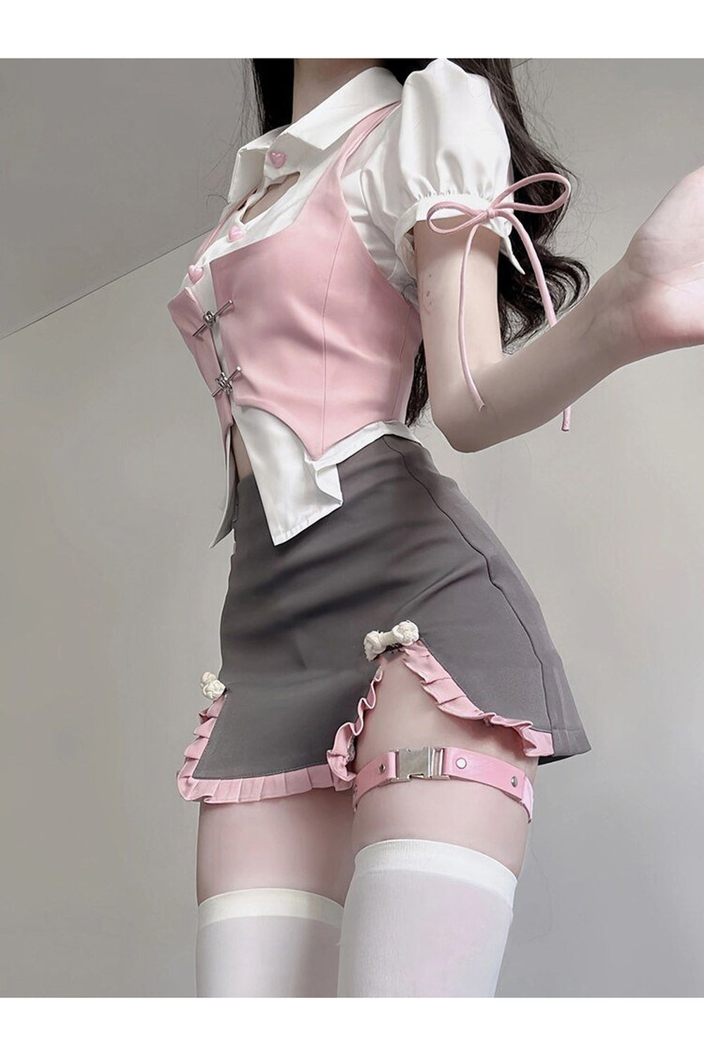 Y2k Japanese Gyaru Girl 3 Piece Set