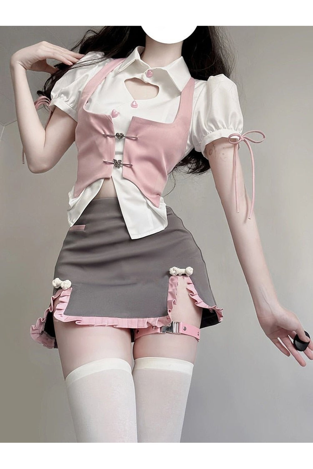 Y2k Japanese Gyaru Girl 3 Piece Set