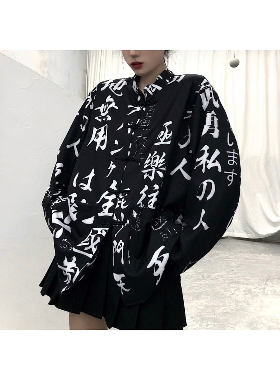 Y2k Japanese Kimono Style Shirt