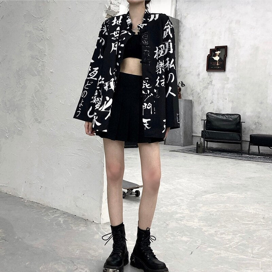 Y2k Japanese Kimono Style Shirt