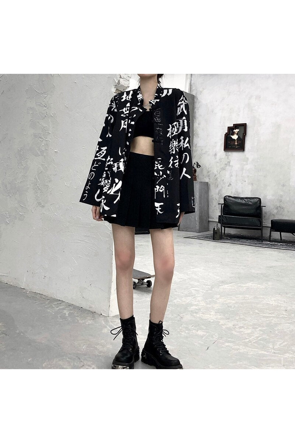 Y2k Japanese Kimono Style Shirt