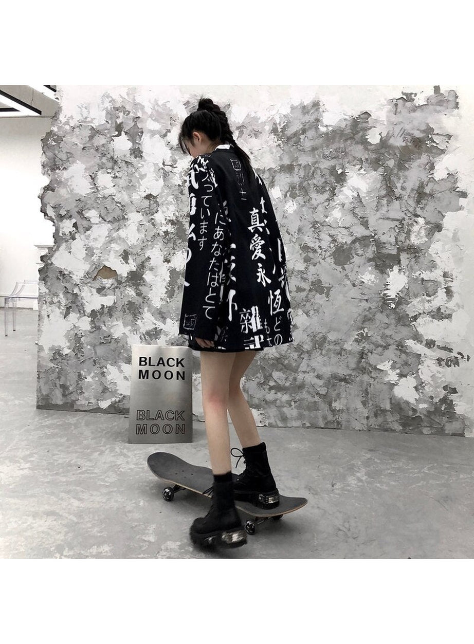 Y2k Japanese Kimono Style Shirt