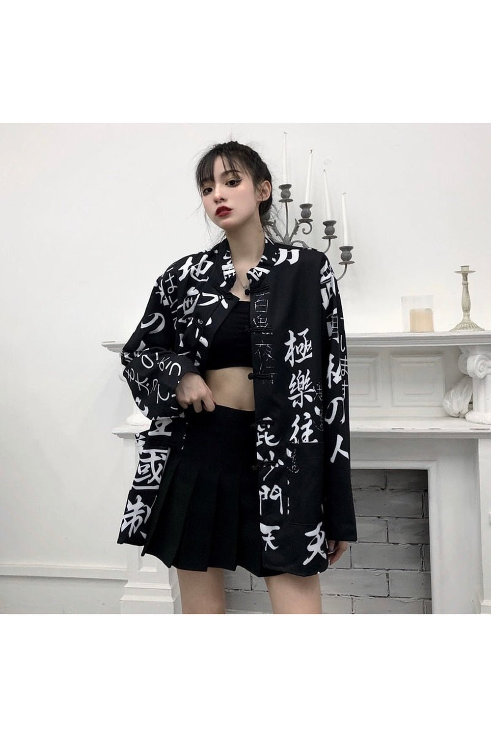 Y2k Japanese Kimono Style Shirt