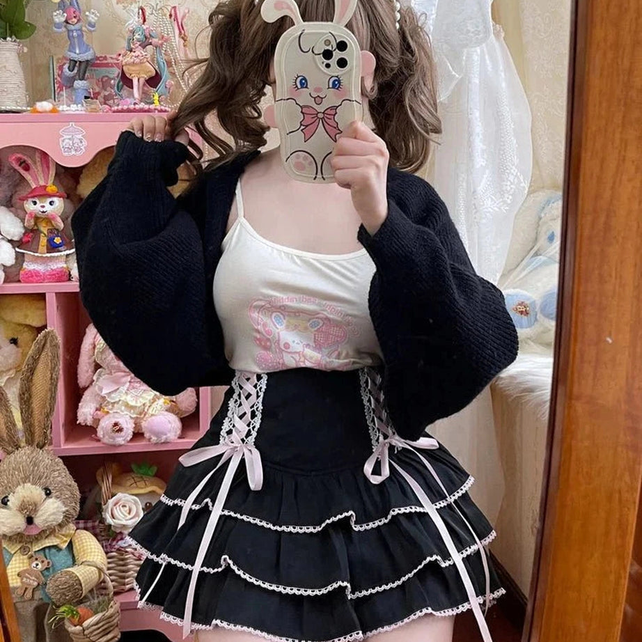 Y2k Kawaii Ball Gown Mini Skirt