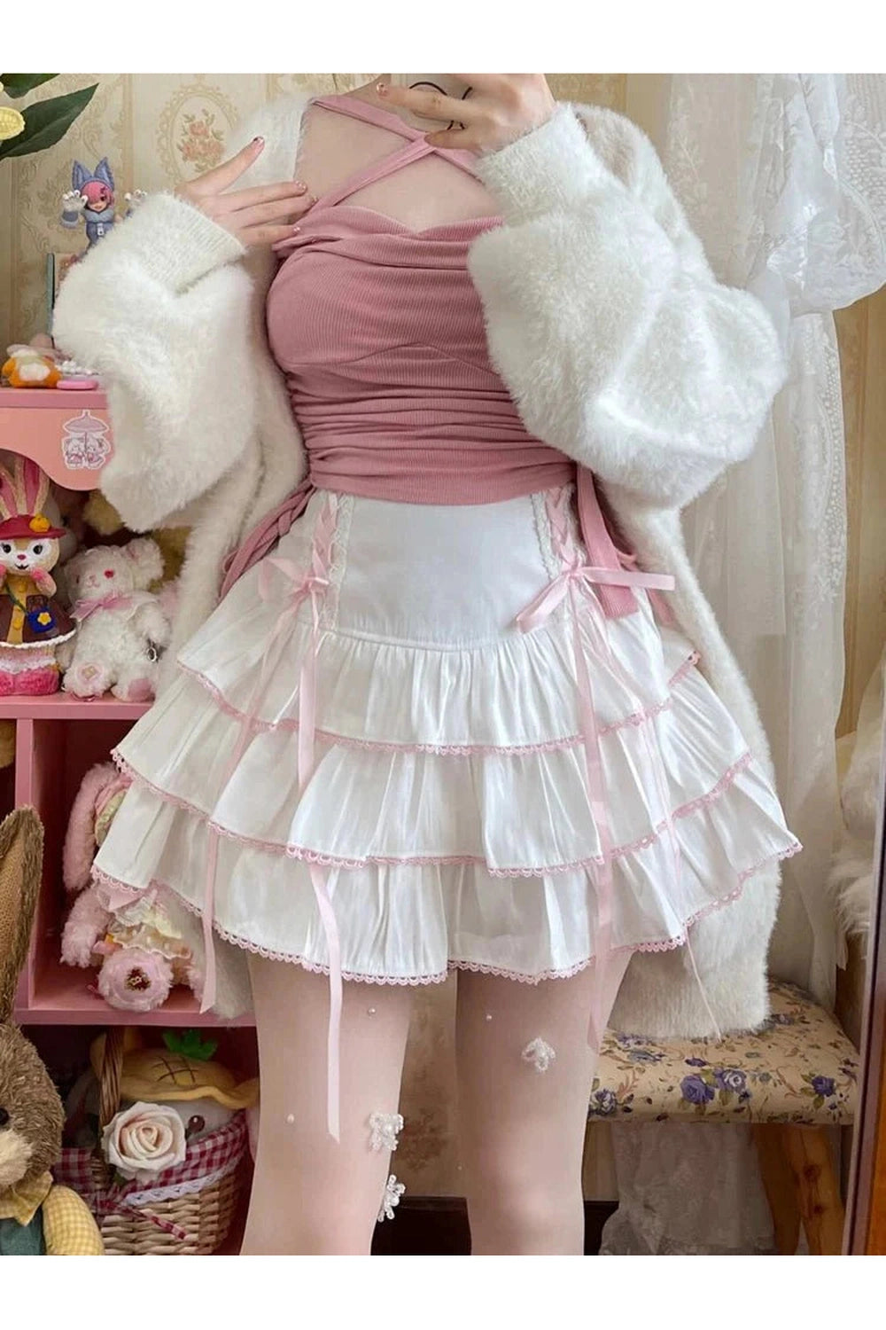 Y2k Kawaii Ball Gown Mini Skirt