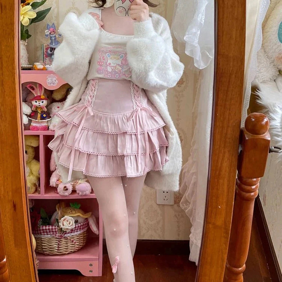 Y2k Kawaii Ball Gown Mini Skirt