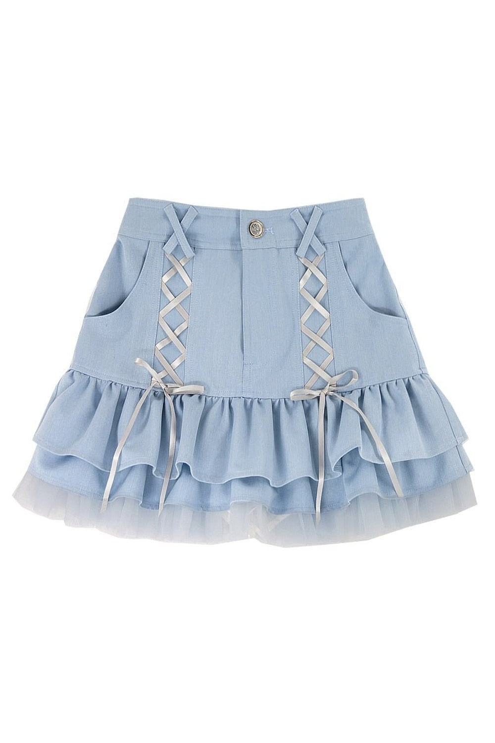 Y2k Kawaii Blue Mini Skirt