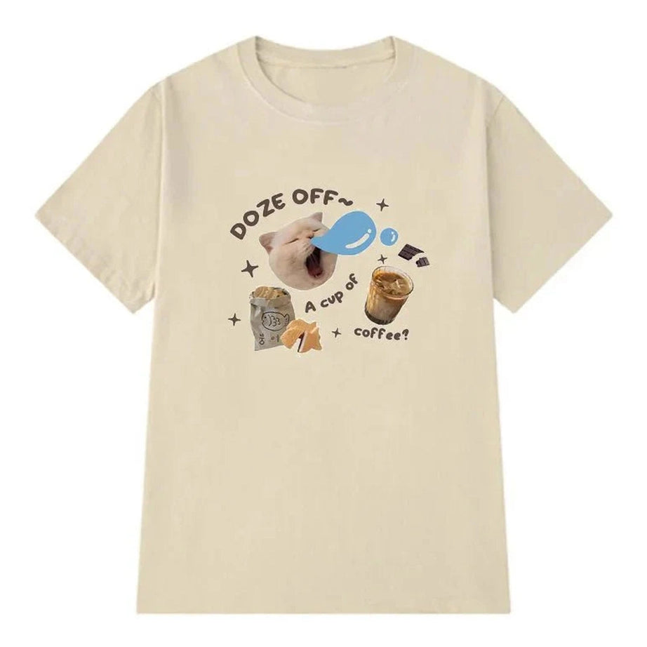 Y2k Kawaii Cat Oversized T-shirt