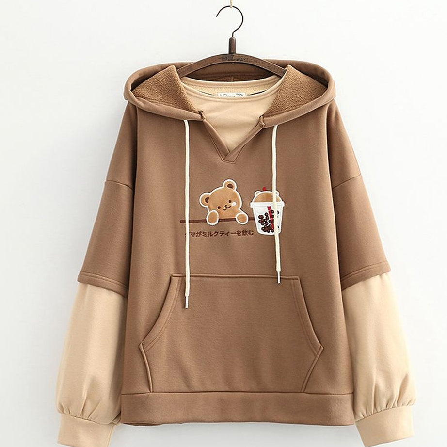 Y2k Kawaii Cute Bear Hoodie