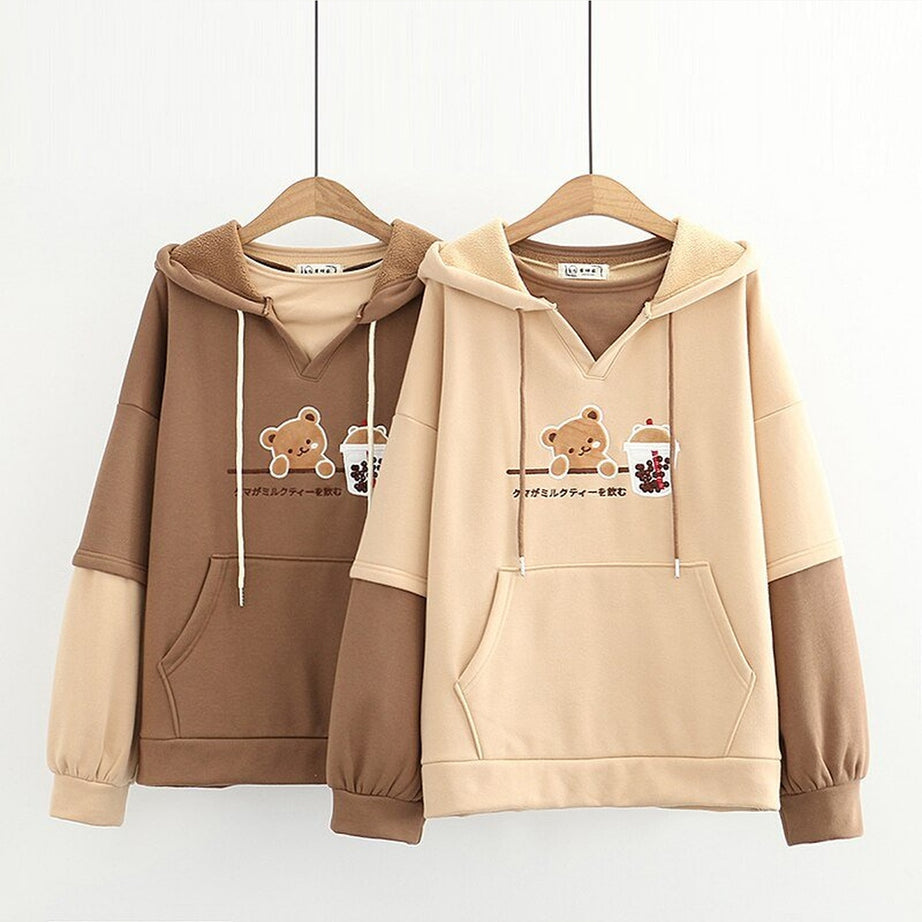 Y2k Kawaii Cute Bear Hoodie