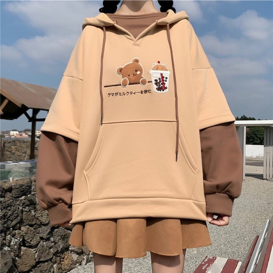 Y2k Kawaii Cute Bear Hoodie