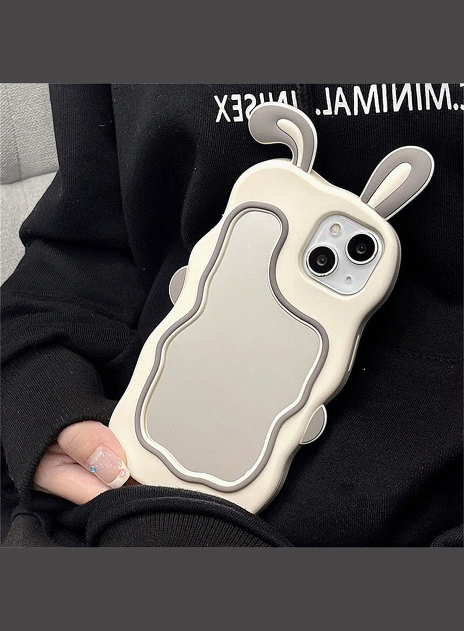 Y2k Kawaii Cute Bunny Mirror Case For iPhone