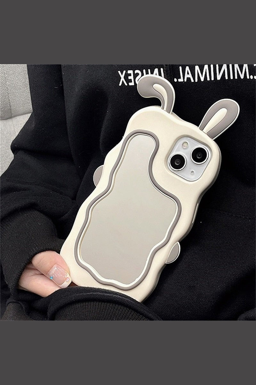 Y2k Kawaii Cute Bunny Mirror Case For iPhone