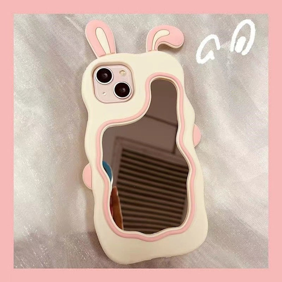 Y2k Kawaii Cute Bunny Mirror Case For iPhone