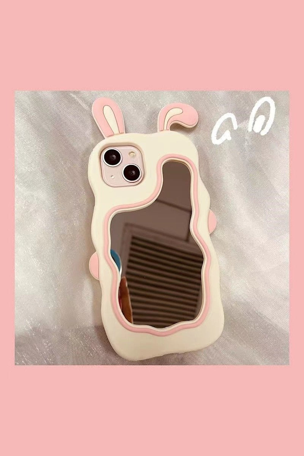 Y2k Kawaii Cute Bunny Mirror Case For iPhone