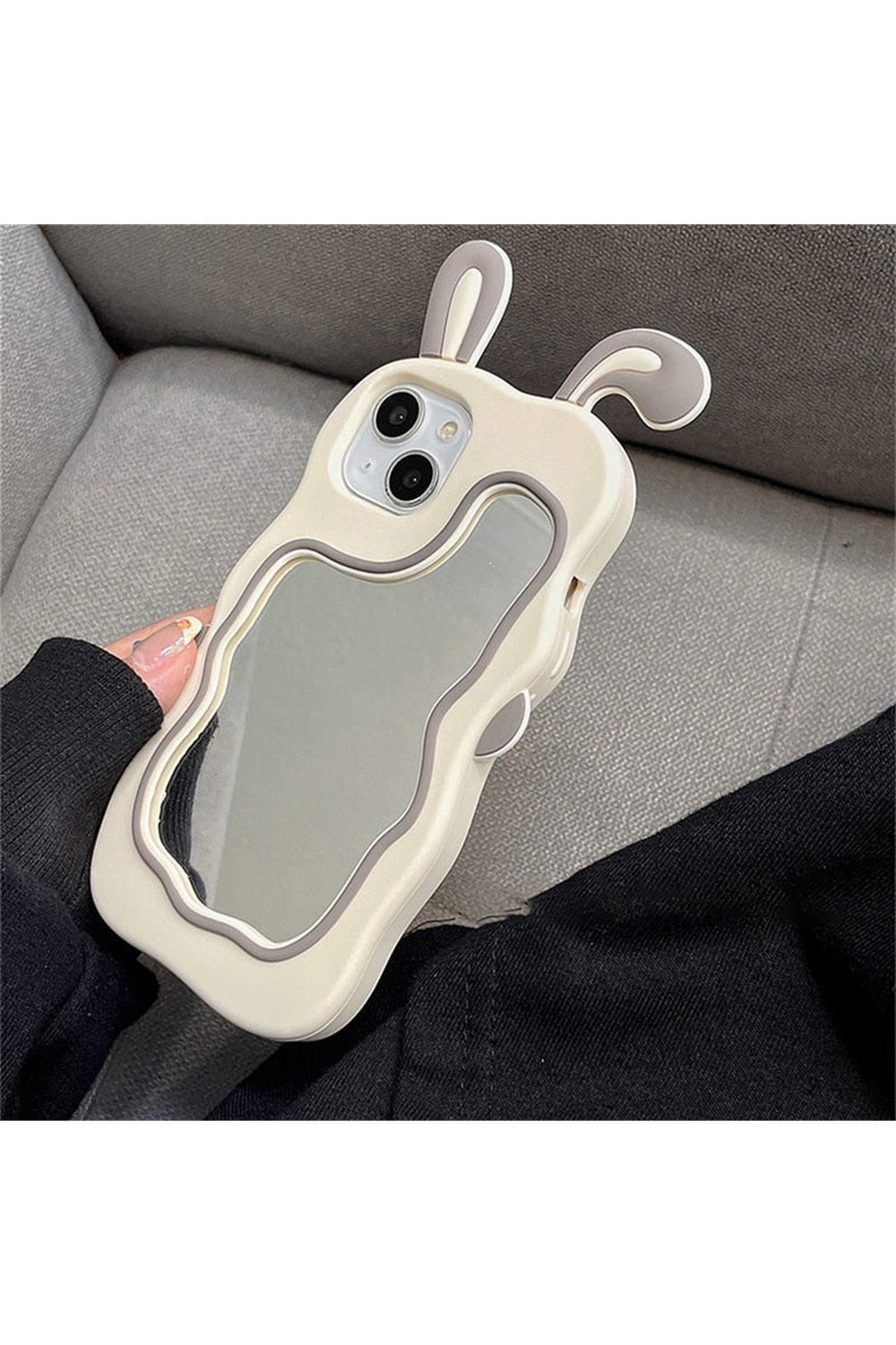 Y2k Kawaii Cute Bunny Mirror Case For iPhone
