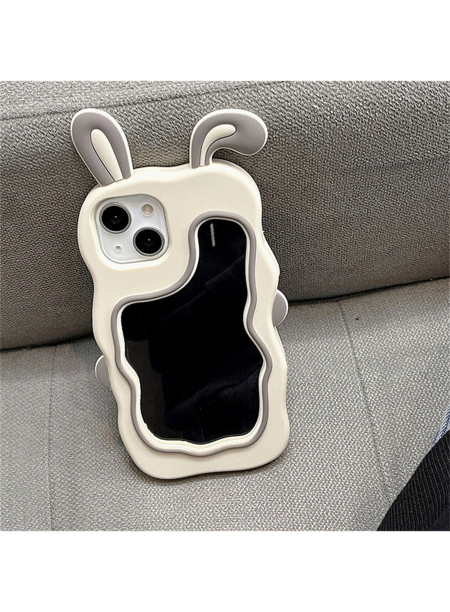 Y2k Kawaii Cute Bunny Mirror Case For iPhone