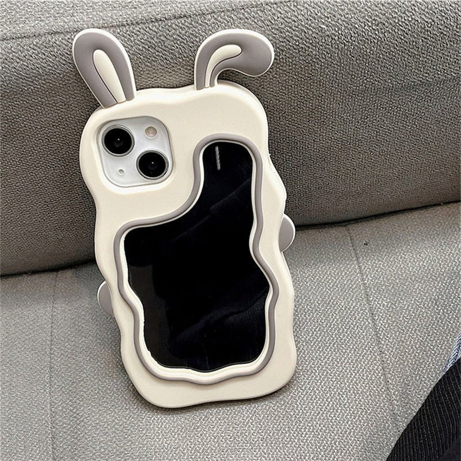 Y2k Kawaii Cute Bunny Mirror Case For iPhone