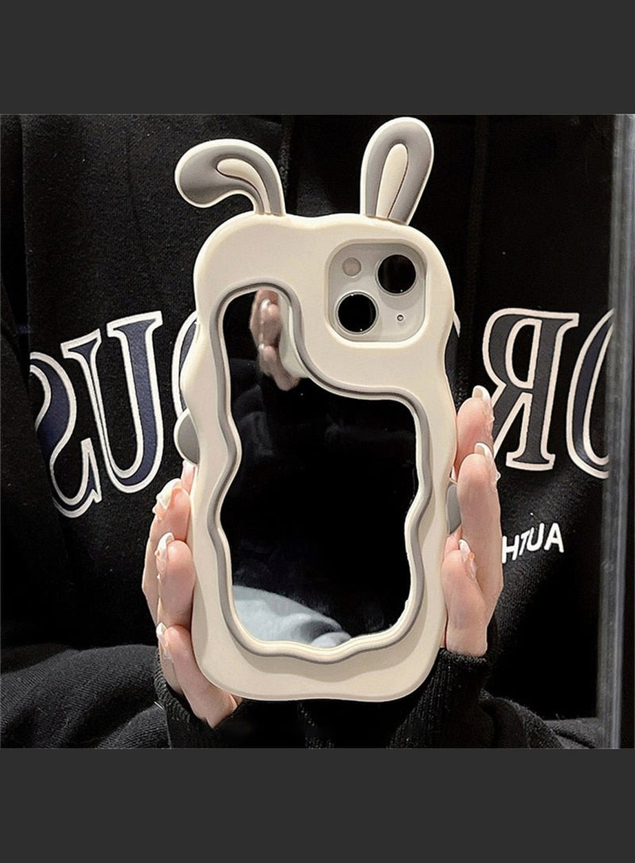 Y2k Kawaii Cute Bunny Mirror Case For iPhone
