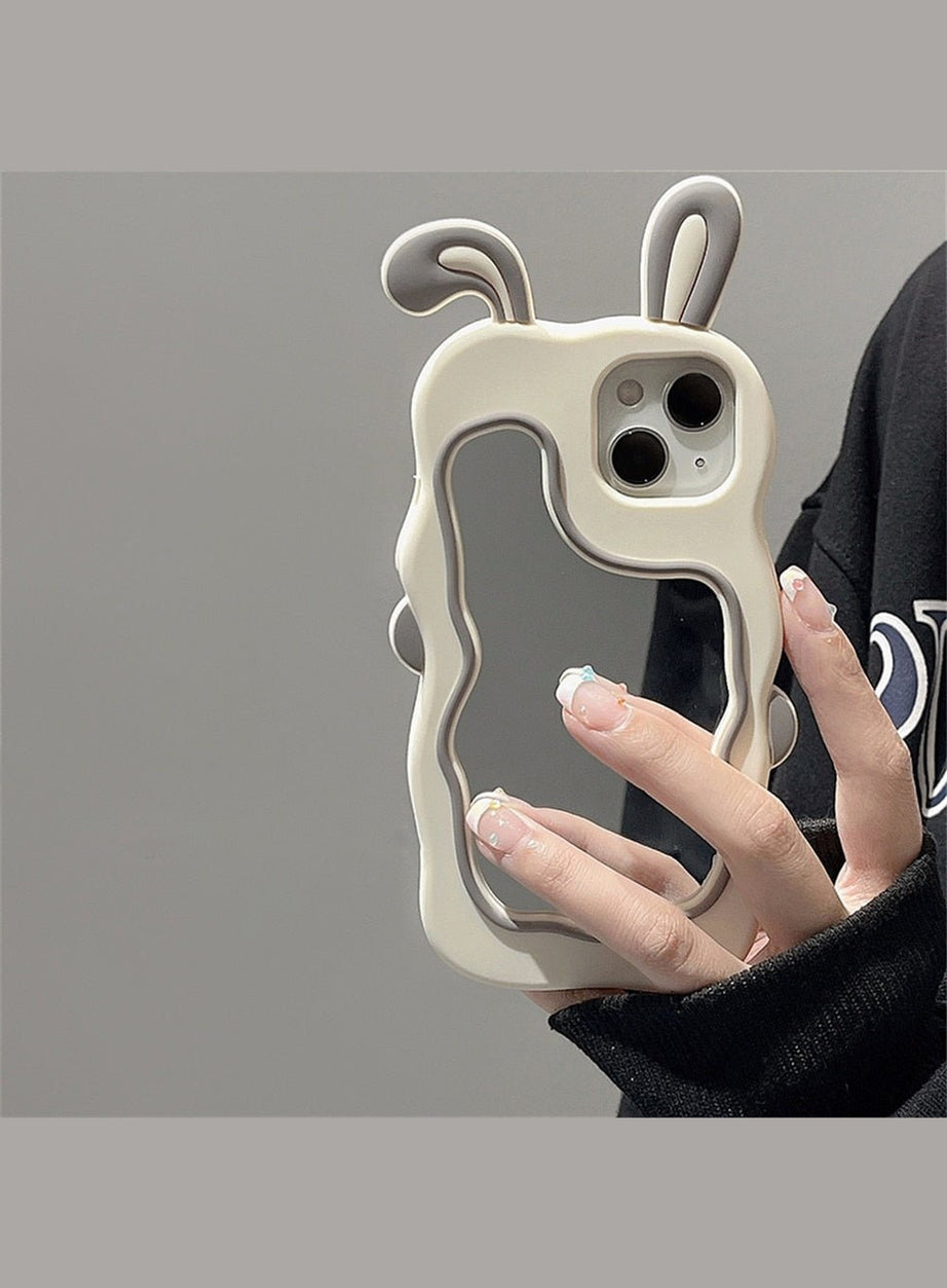 Y2k Kawaii Cute Bunny Mirror Case For iPhone