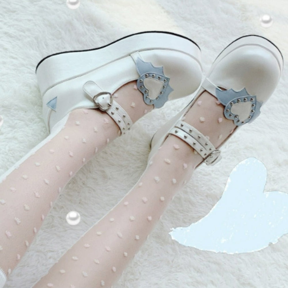 Y2k Kawaii Cute Heart Platform Shoes