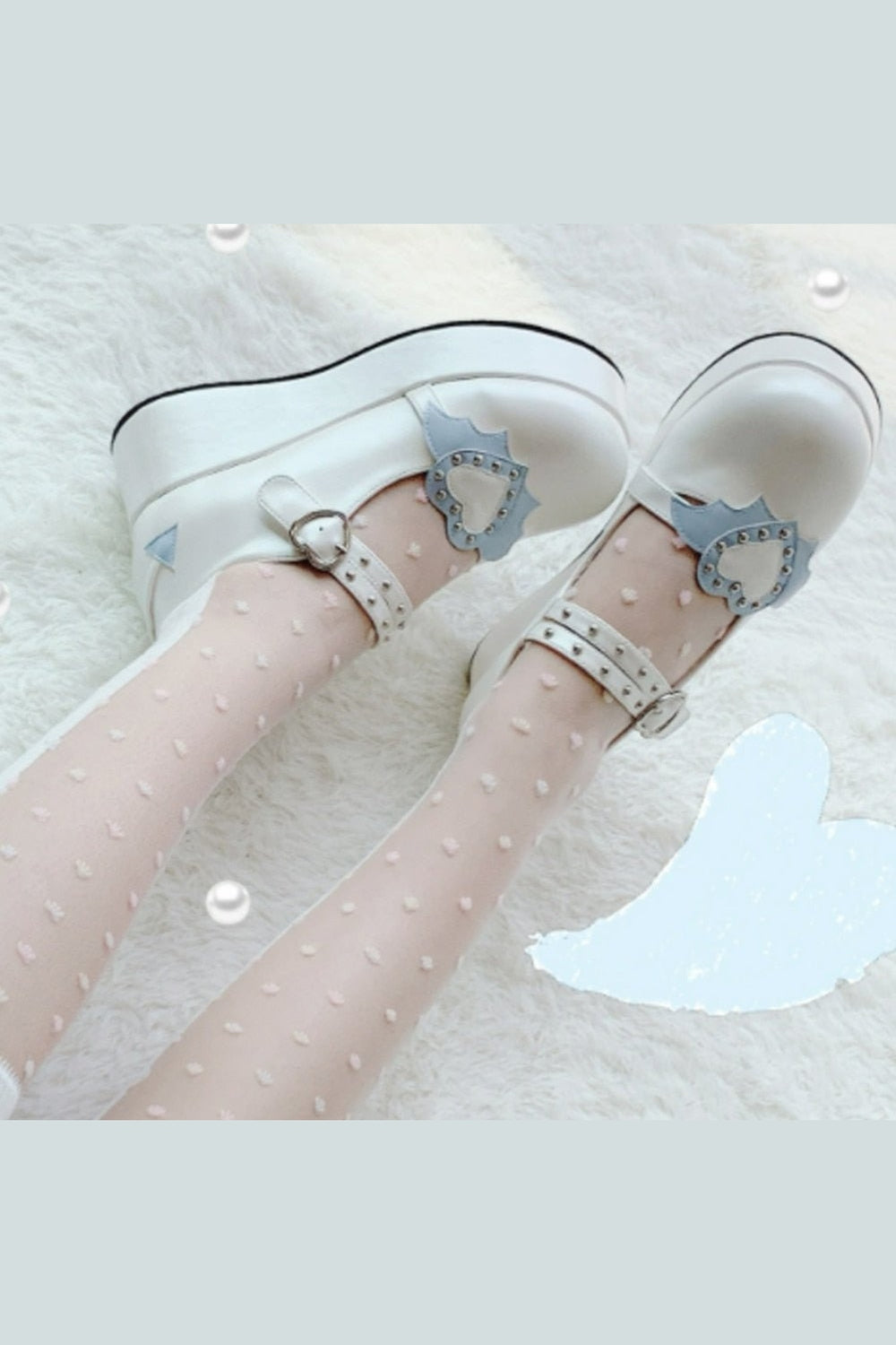 Y2k Kawaii Cute Heart Platform Shoes