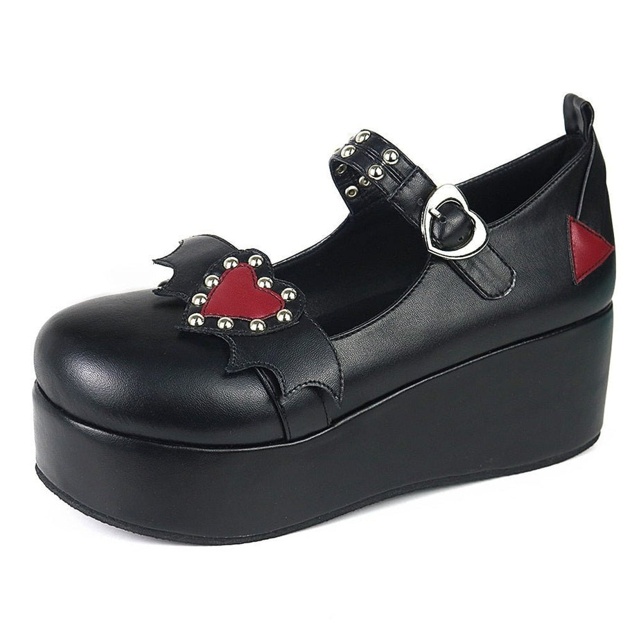 Y2k Kawaii Cute Heart Platform Shoes