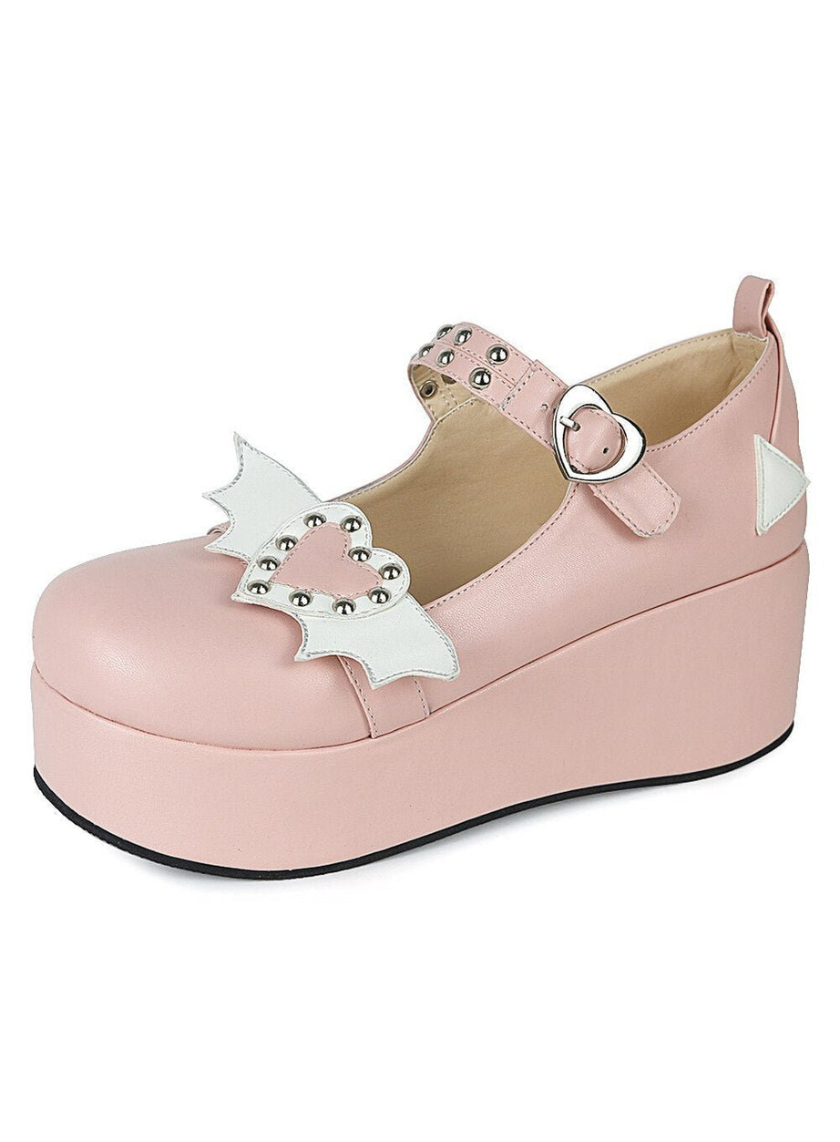 Y2k Kawaii Cute Heart Platform Shoes