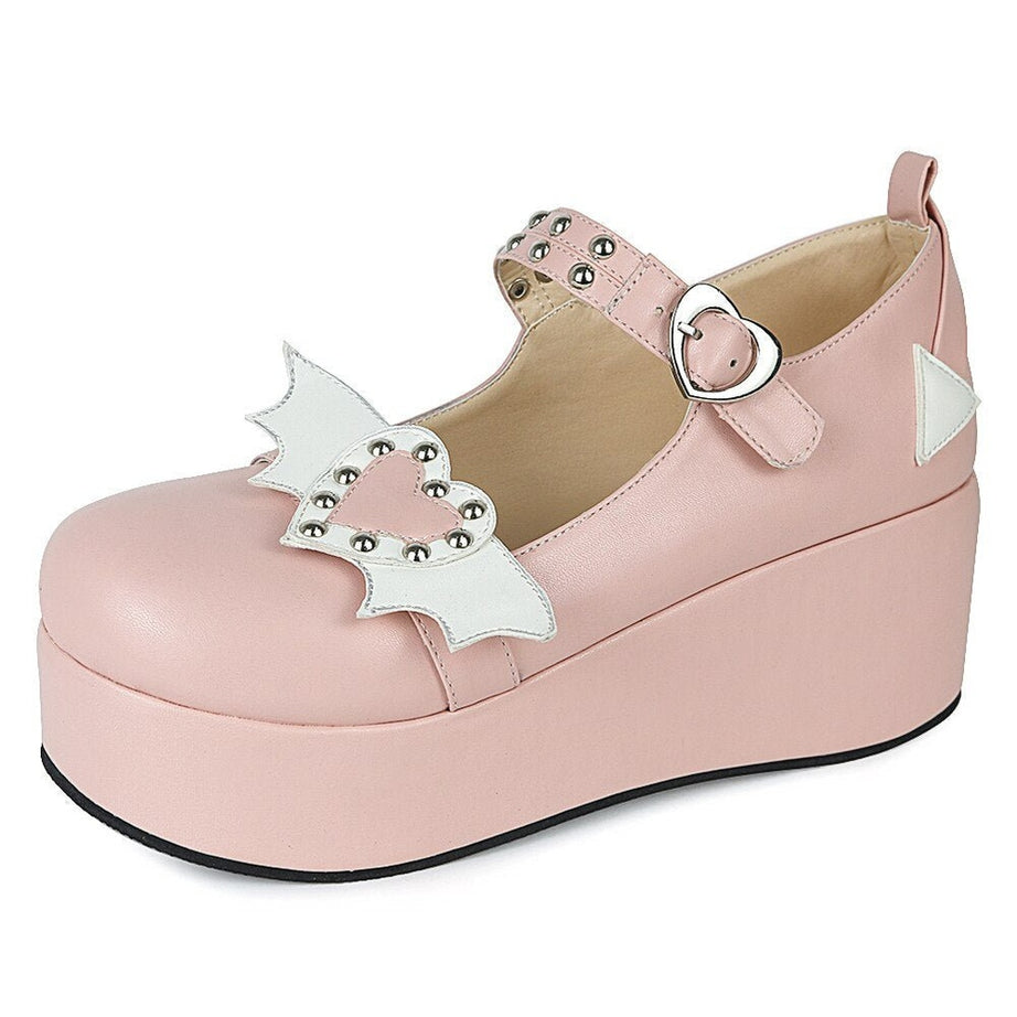 Y2k Kawaii Cute Heart Platform Shoes