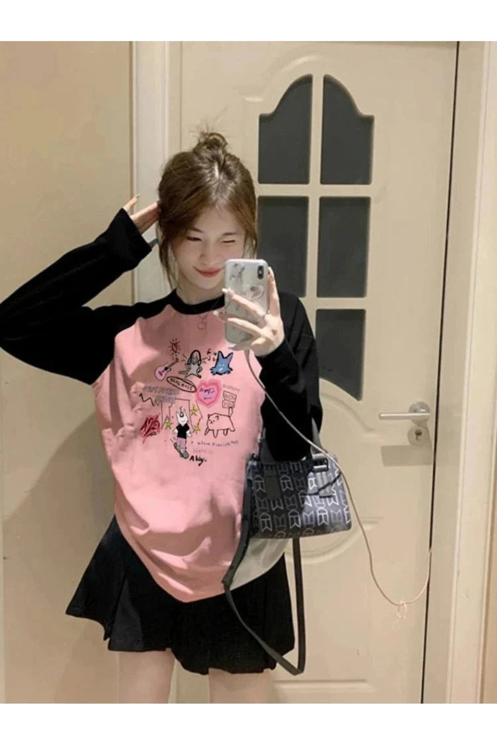 Y2k Kawaii Doodle Long Sleeve T-shirt