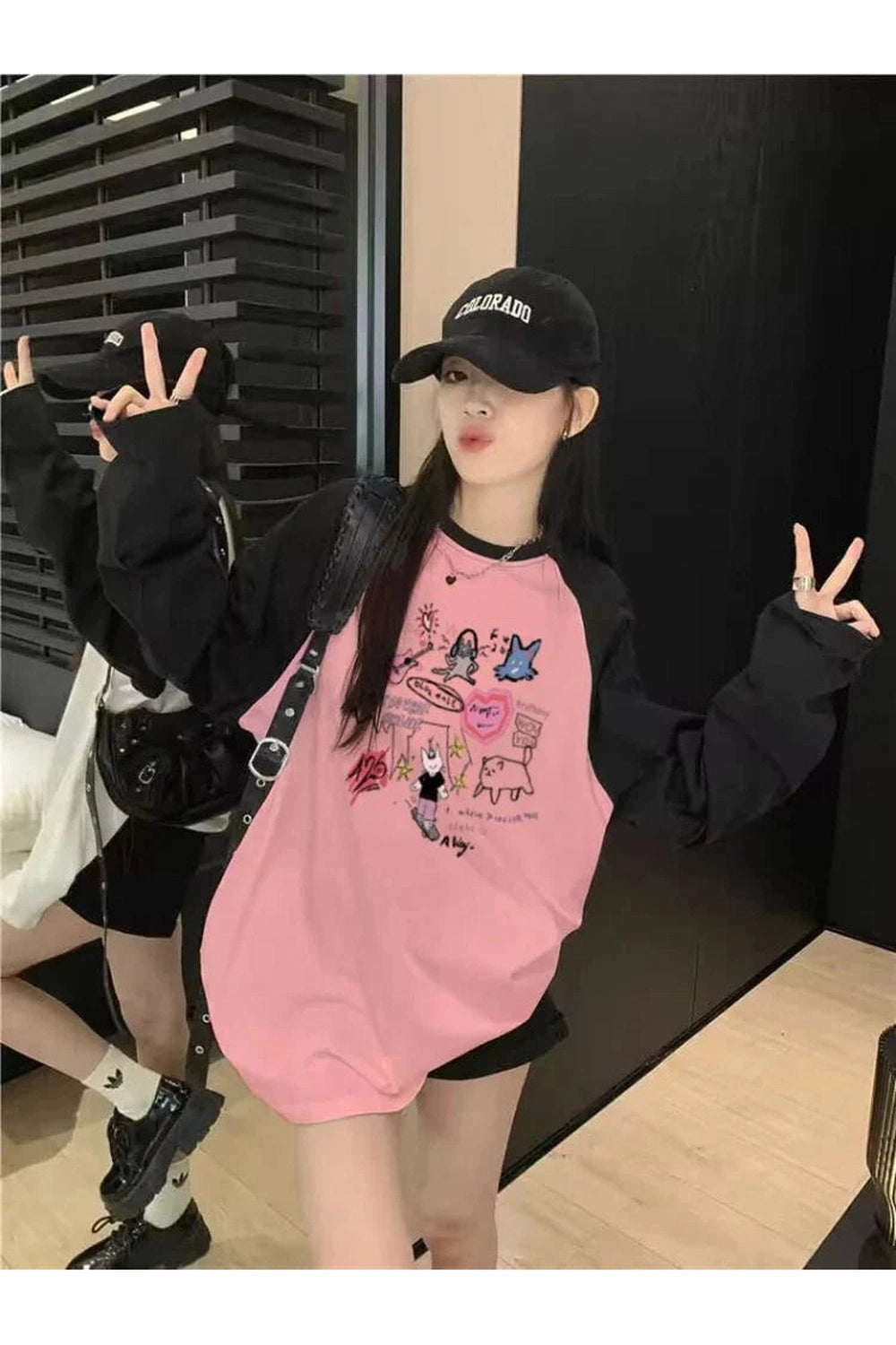 Y2k Kawaii Doodle Long Sleeve T-shirt