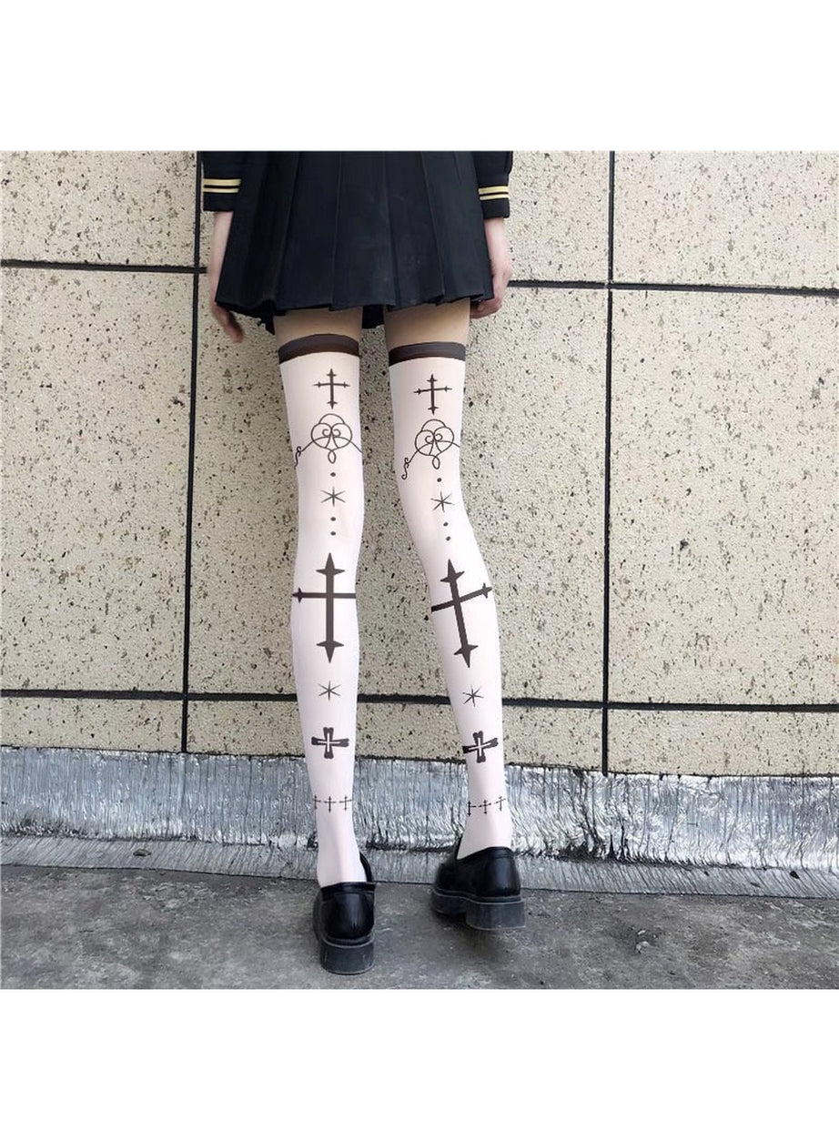 Y2k Kawaii Goth Long Socks
