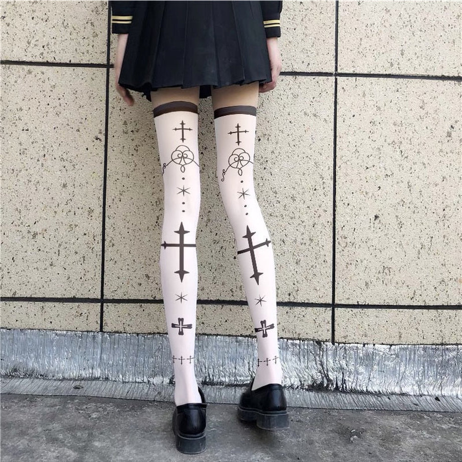 Y2k Kawaii Goth Long Socks