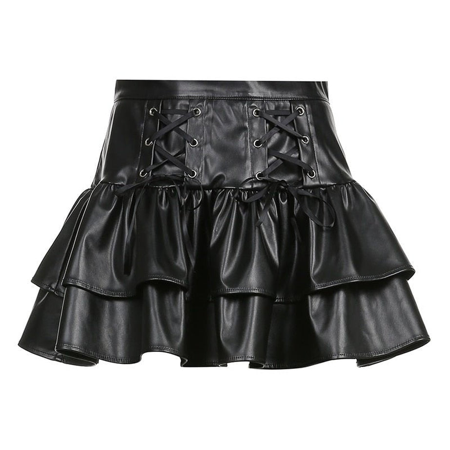 Y2k Kawaii Goth Pleated Skirt