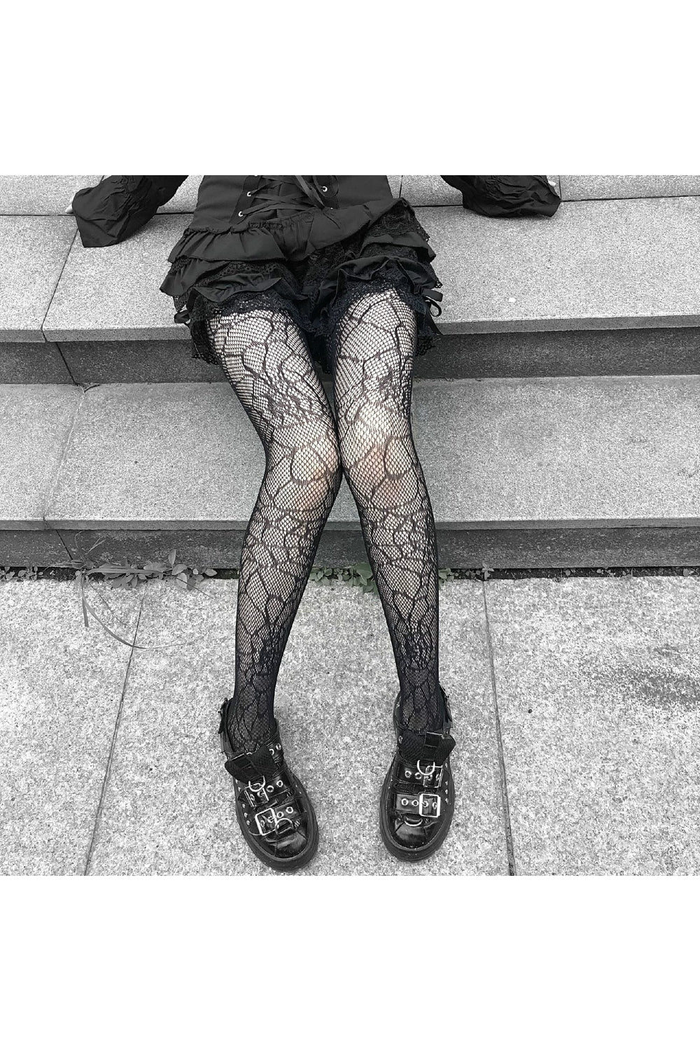 Y2k Kawaii Gothic Nylon Tights Fishnet
