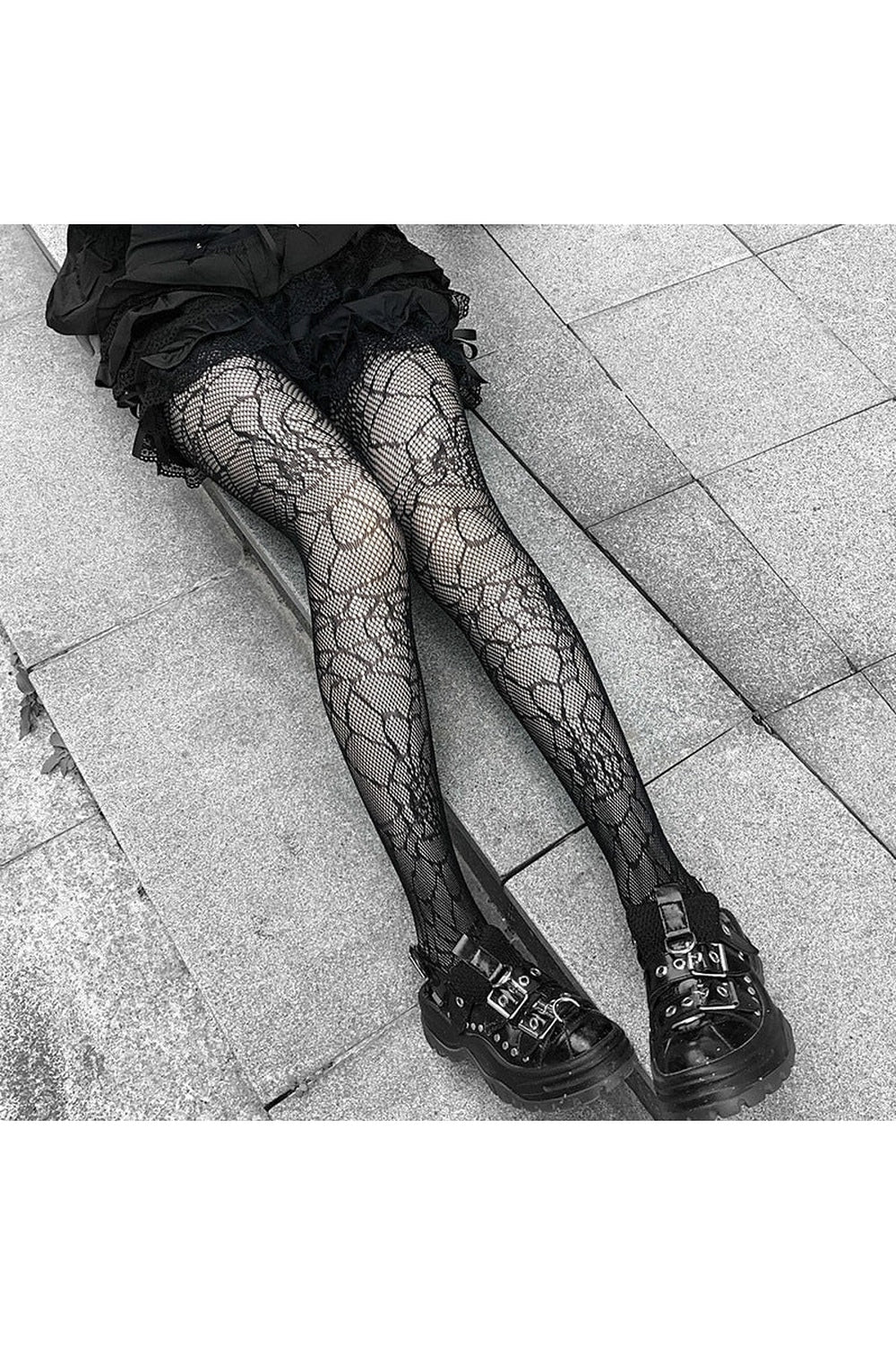 Y2k Kawaii Gothic Nylon Tights Fishnet