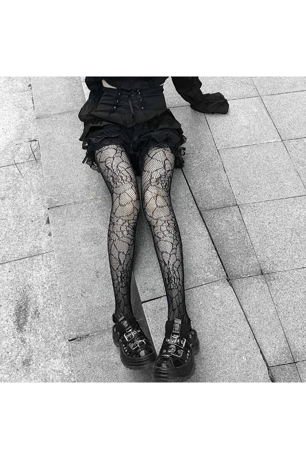 Y2k Kawaii Gothic Nylon Tights Fishnet
