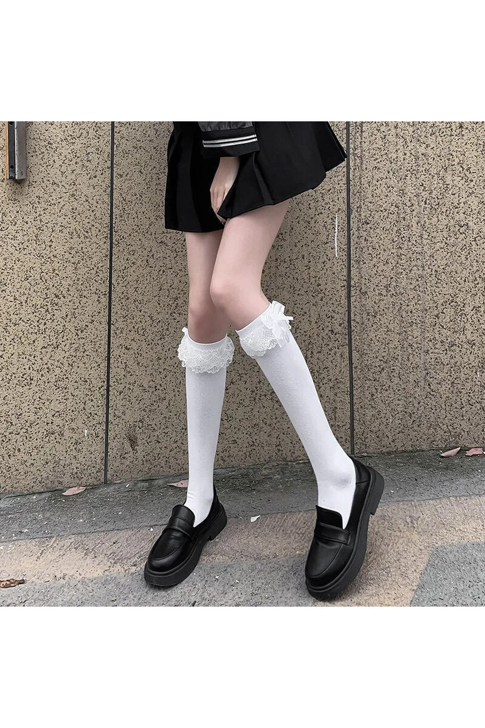 Y2k Kawaii Layered Bow Stockings