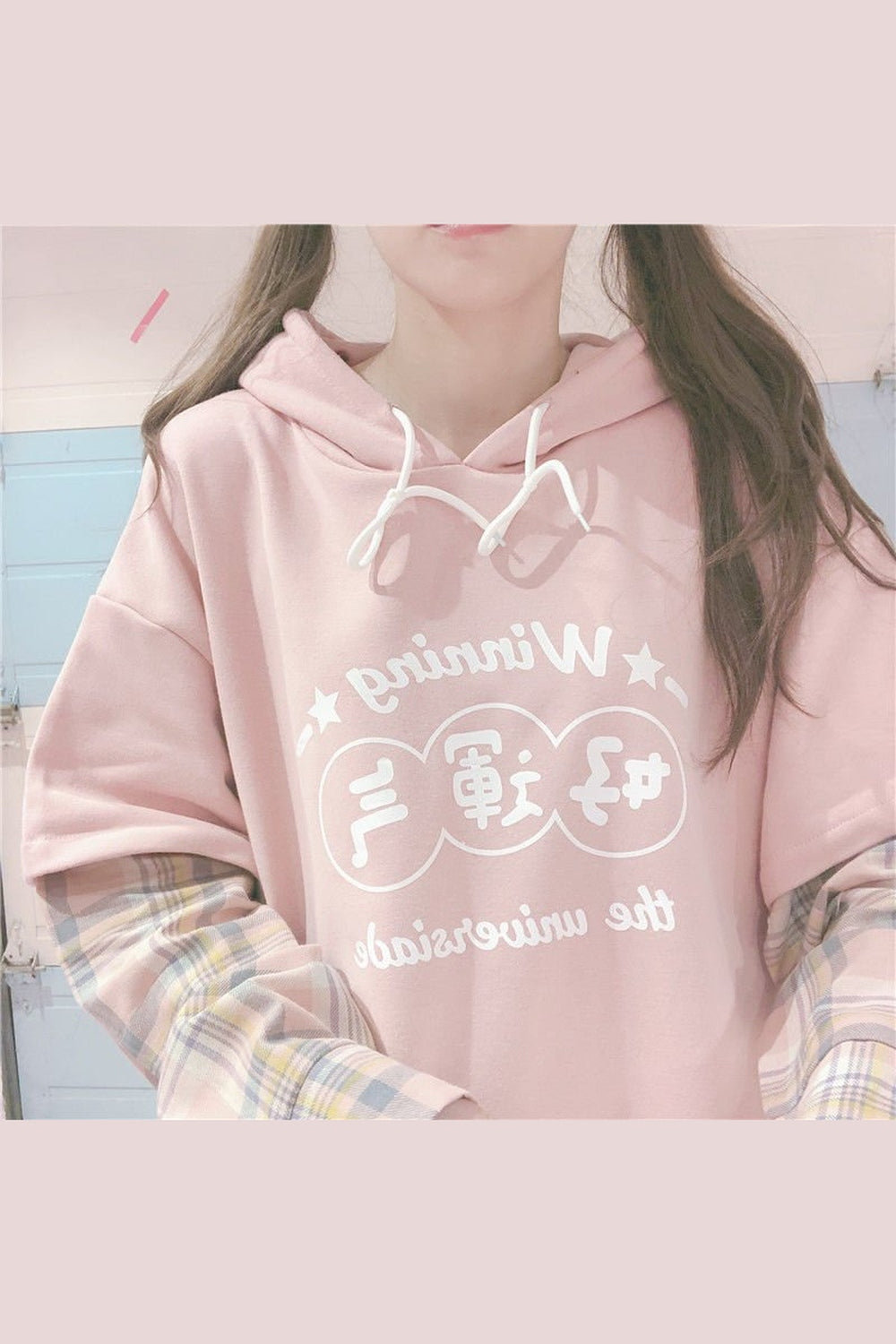 Y2k Kawaii Pink Hoodie