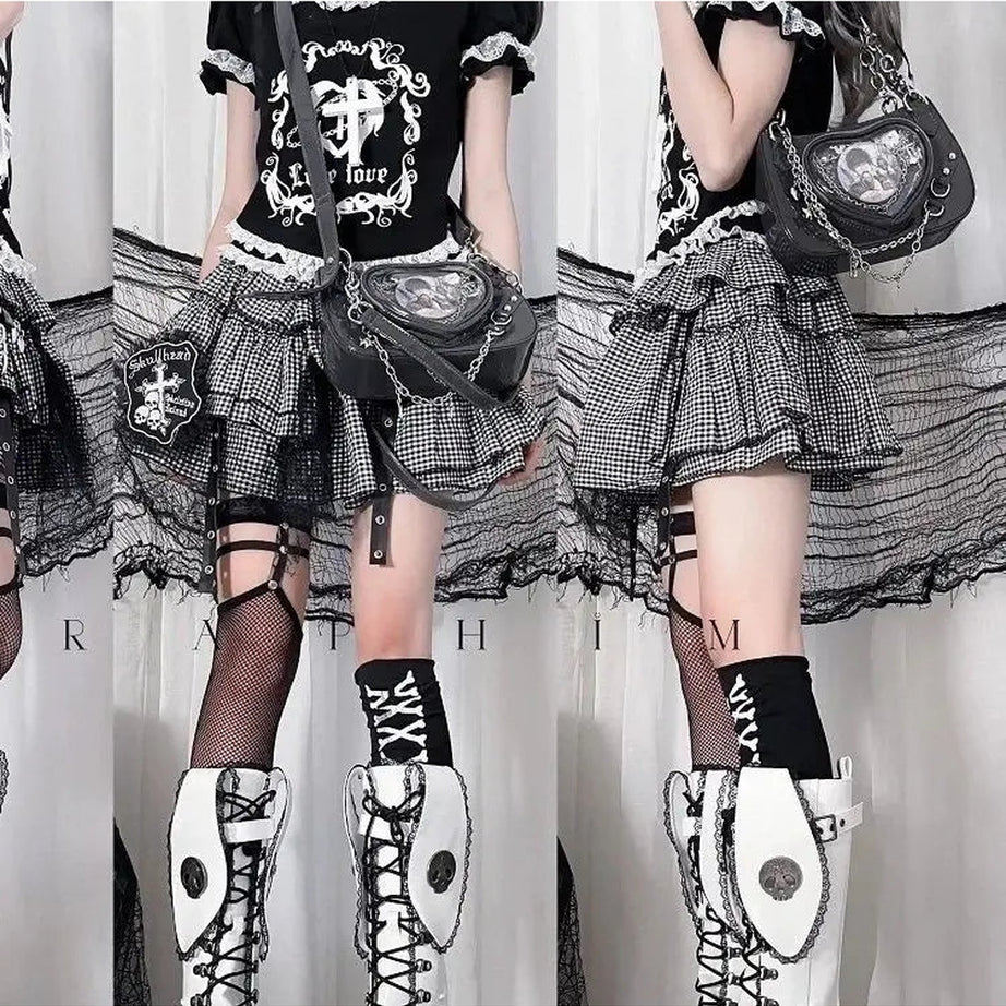 Y2k Kawaii Punk A-line Skirt
