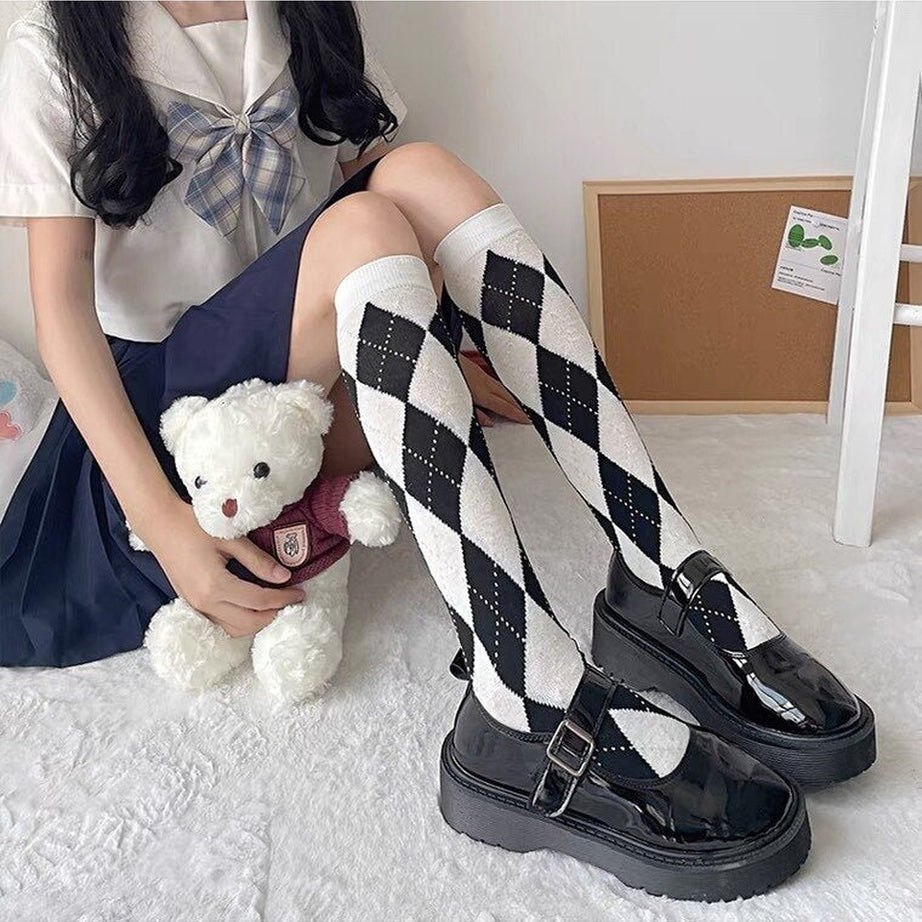 Y2k Kawaii Retro Cotton Knee High Socks