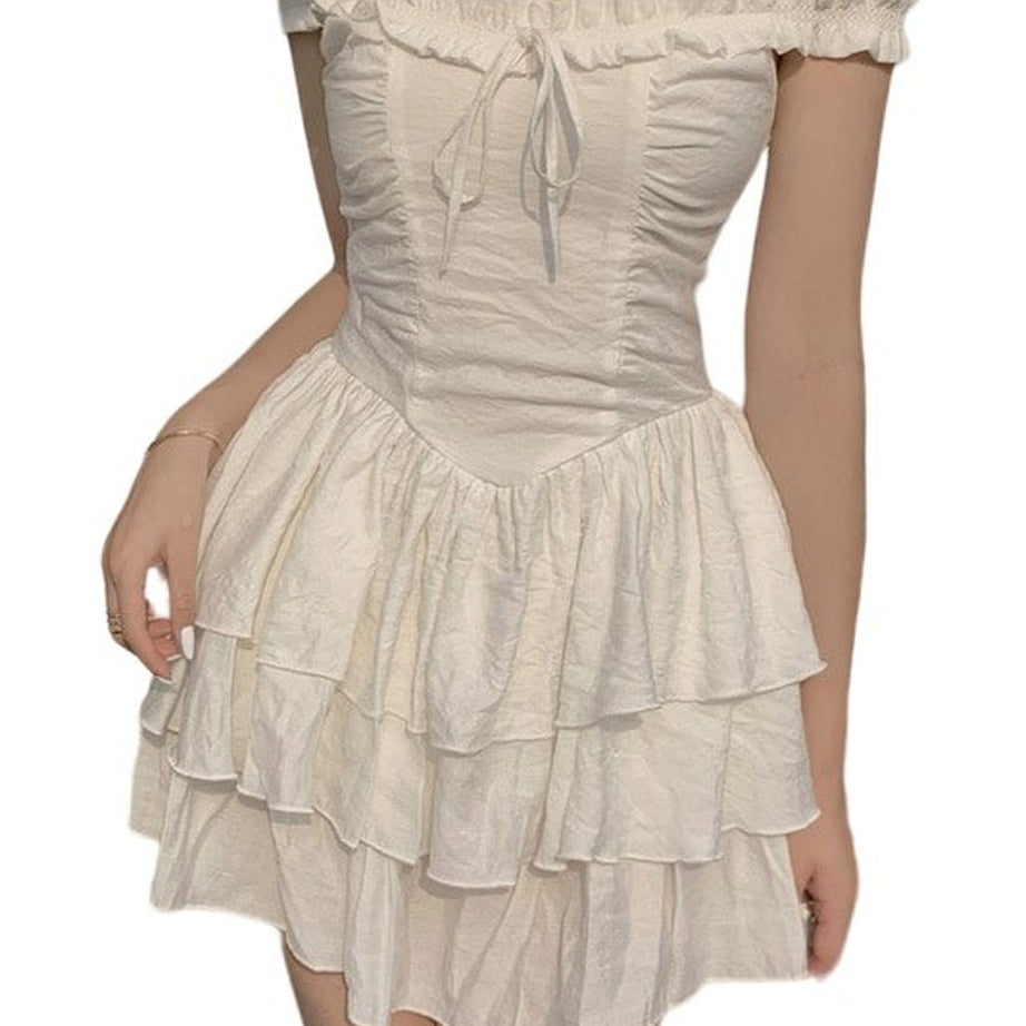 Y2k Kawaii Ruffled Strap Dress