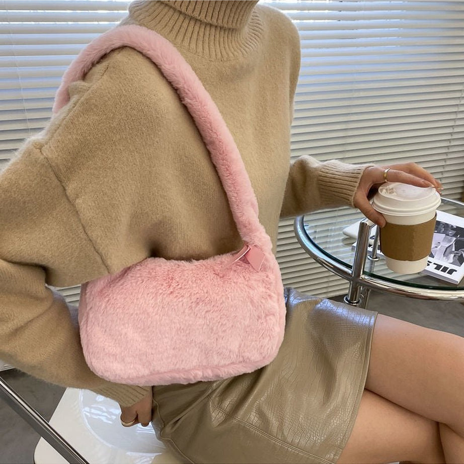 Y2k Kawaii Soft Plush Shoulder Bag