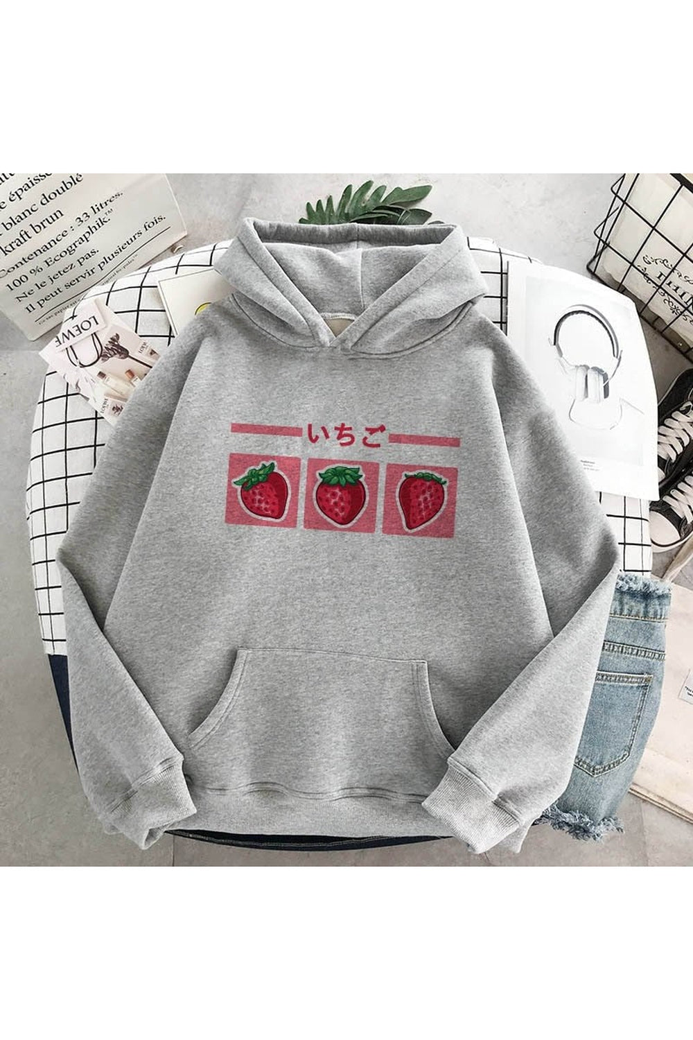 Y2k Kawaii Strawberry Milk Hoodie