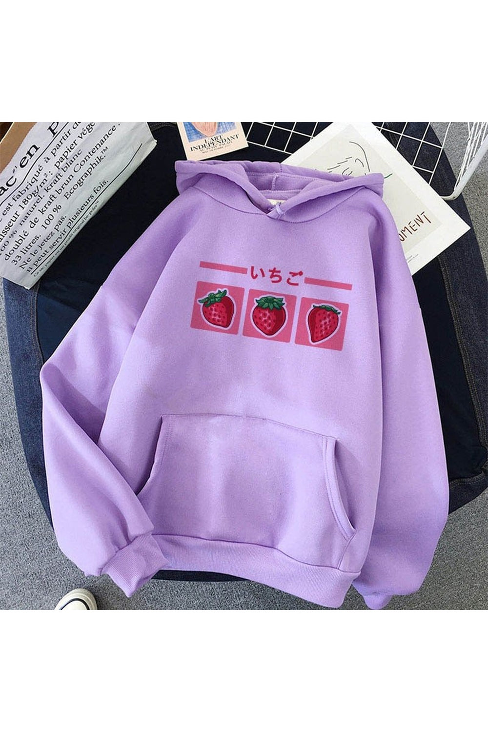 Y2k Kawaii Strawberry Milk Hoodie