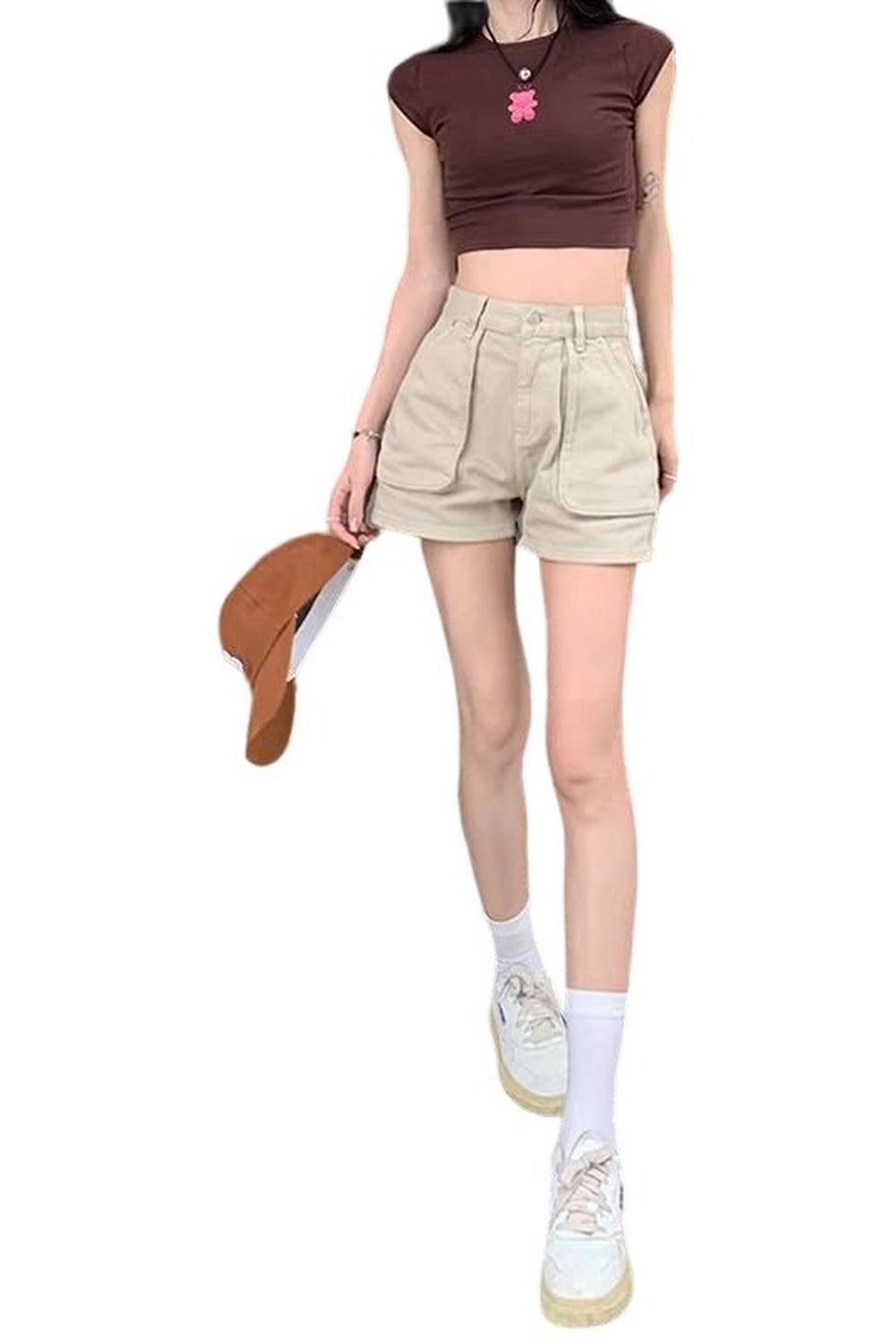 Y2k Khaki Cargo Shorts