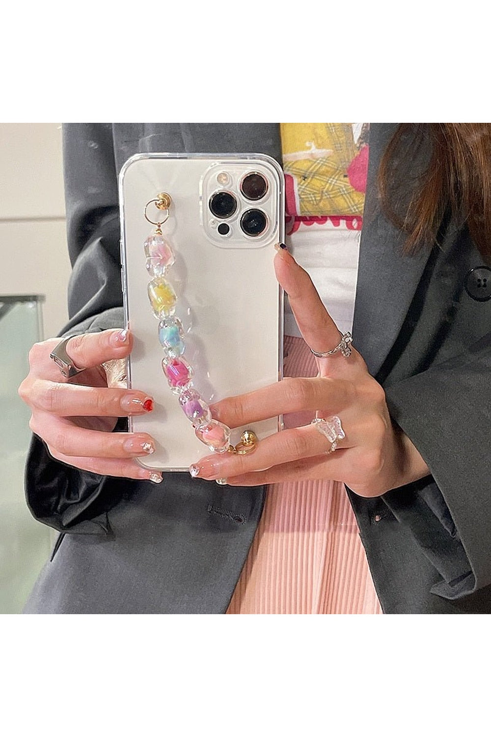 Y2k Kidcore Heart Chain Case For iPhone