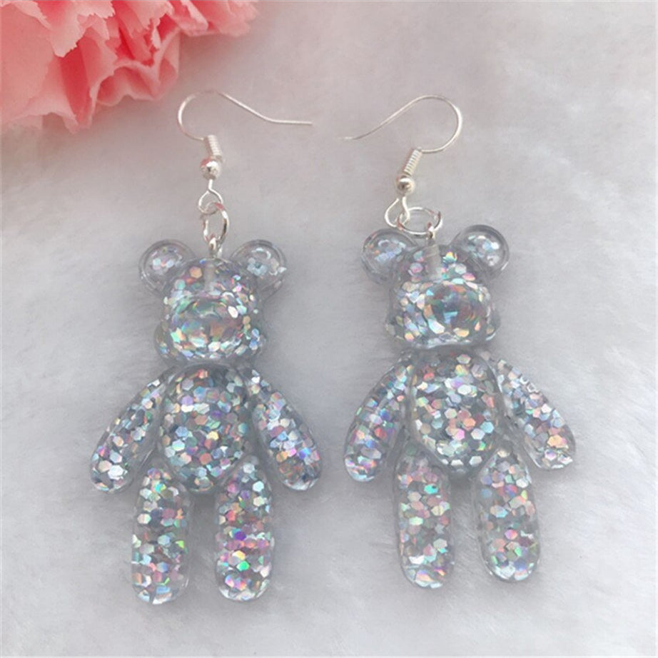Y2k Kidcore Multicolor Bear Earrings
