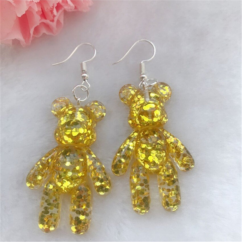 Y2k Kidcore Multicolor Bear Earrings