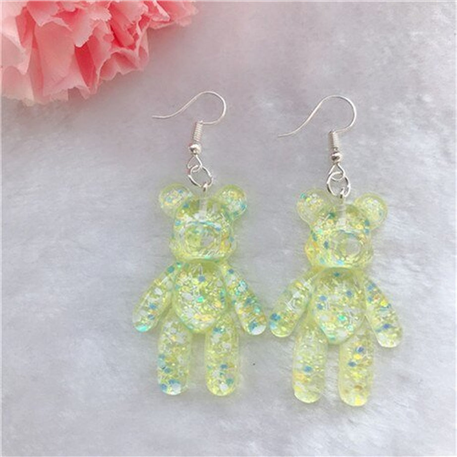 Y2k Kidcore Multicolor Bear Earrings
